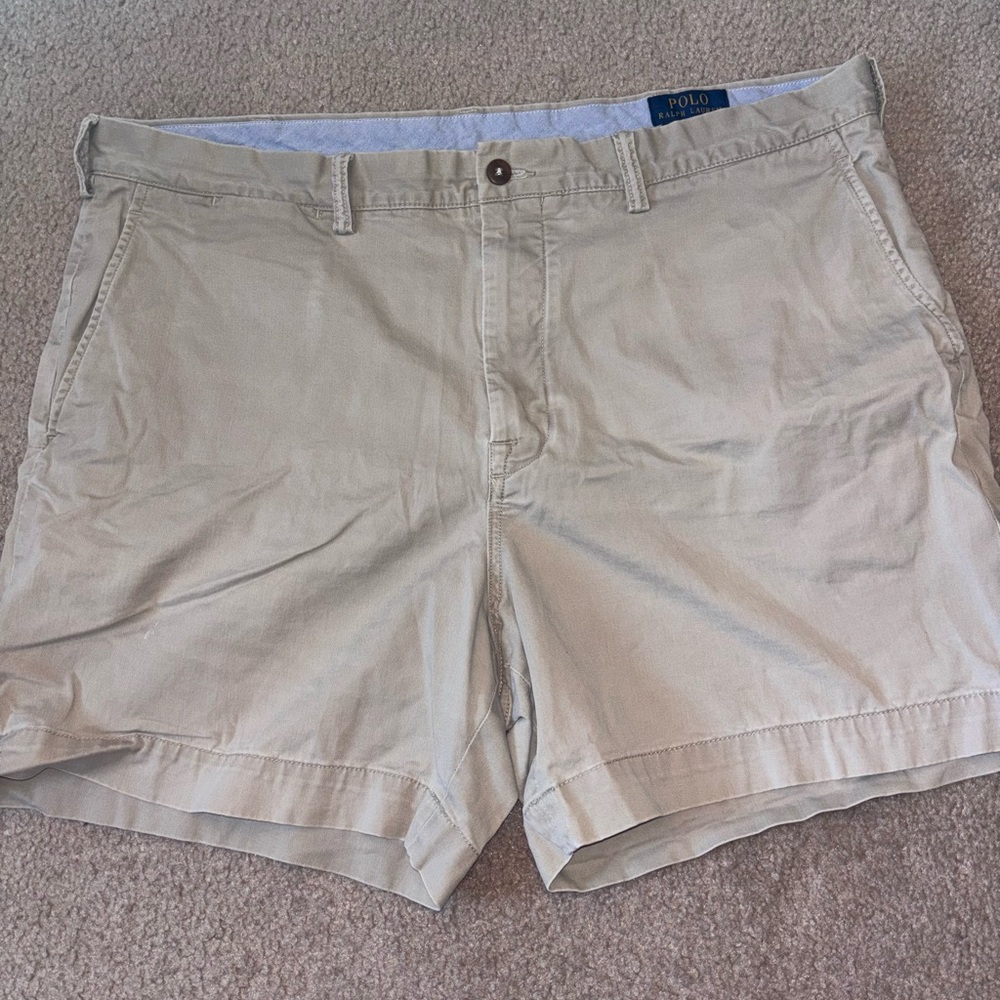 Polo by Ralph Lauren Tan Flat Front Shorts